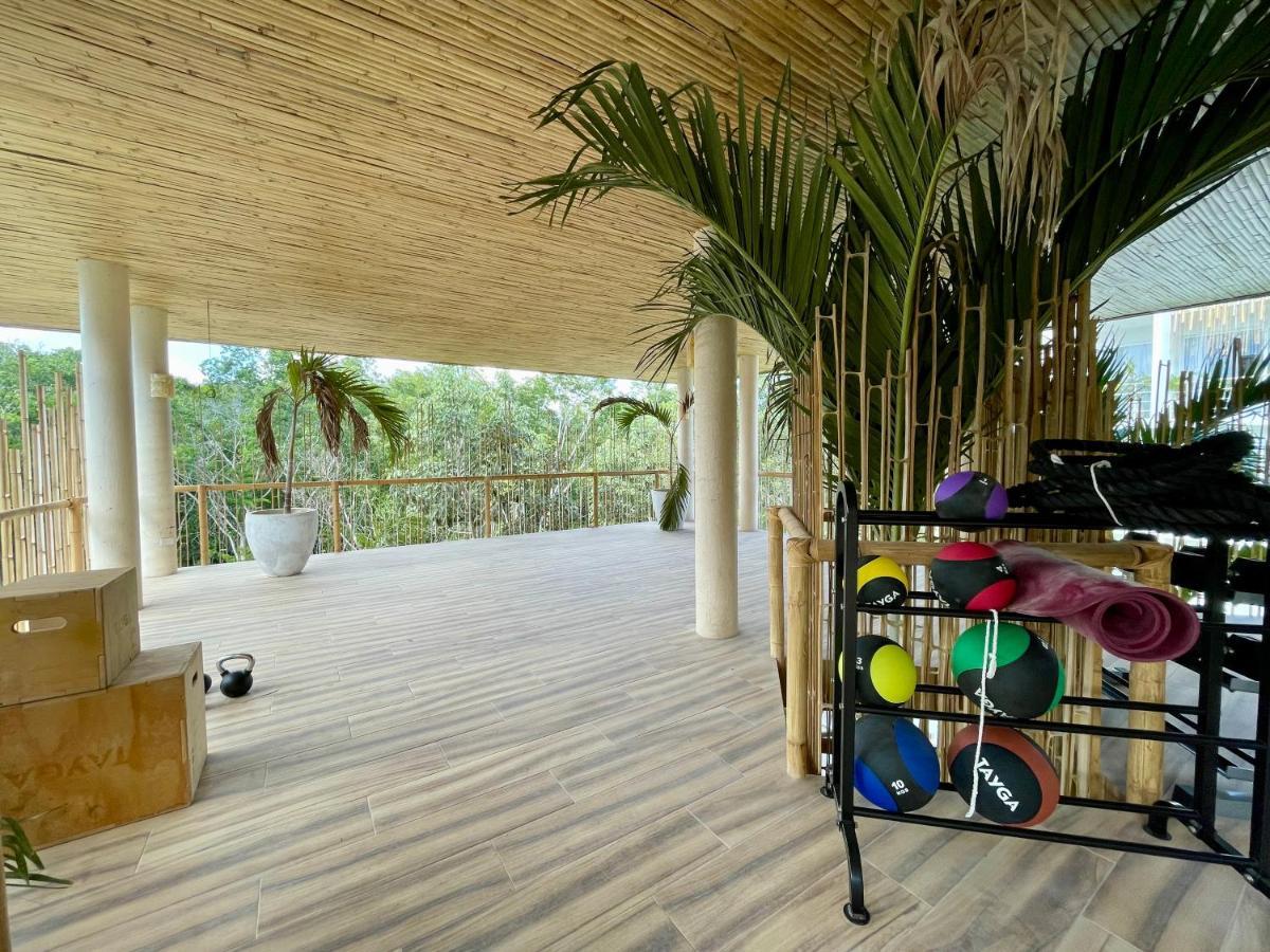Beautiful Swim-Up Studio With Private Terrace, Pool And Jungle Gym Tulum Exteriör bild